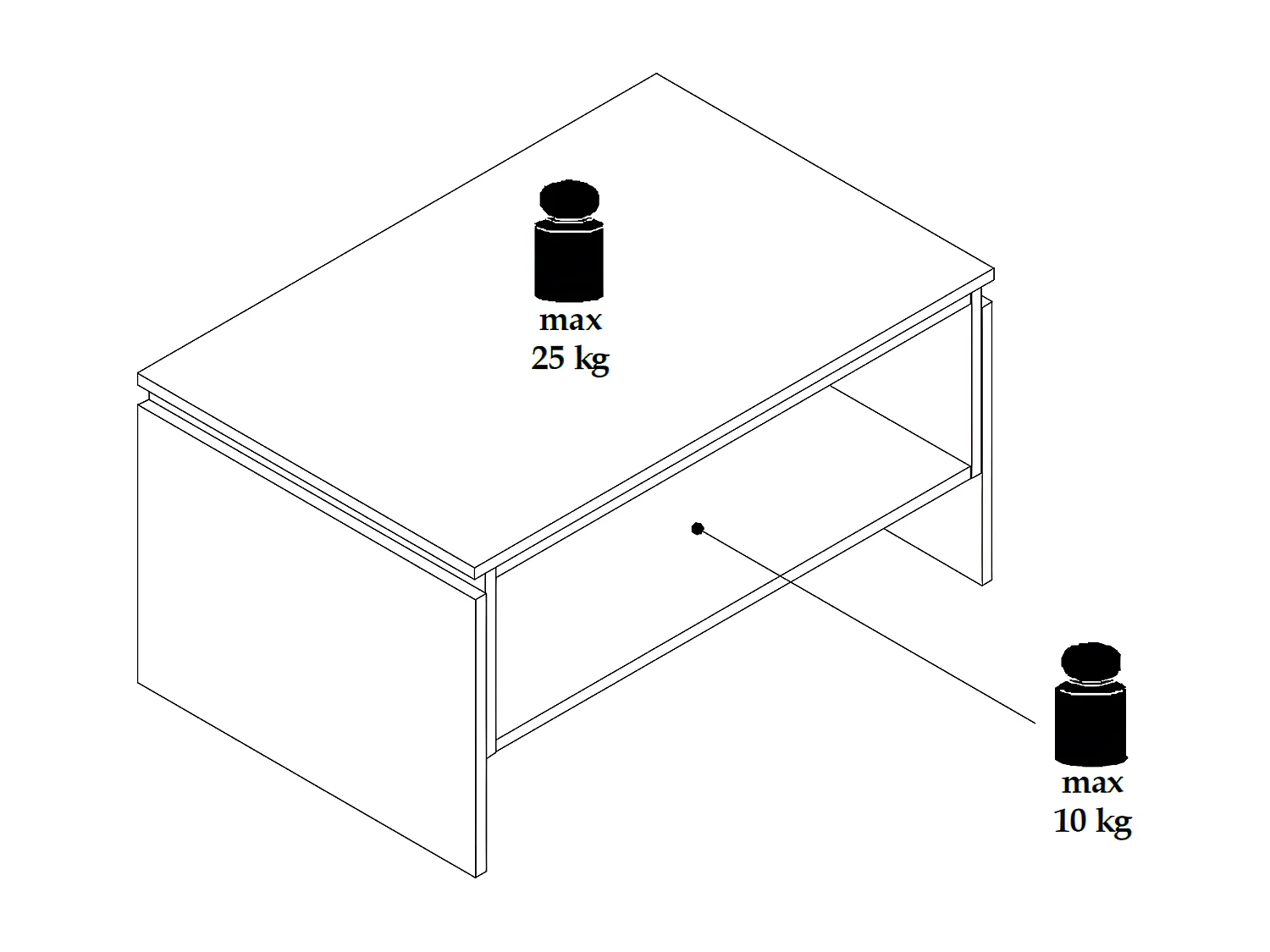 COUCHTISCH Tirion kaschmir / Eiche Delano 52 / 80 / 42cm