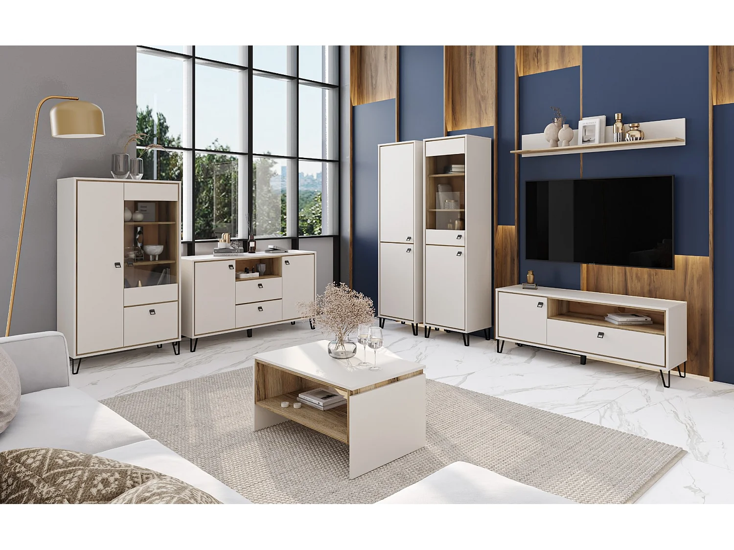 COUCHTISCH Tirion kaschmir / Eiche Delano 52 / 80 / 42cm