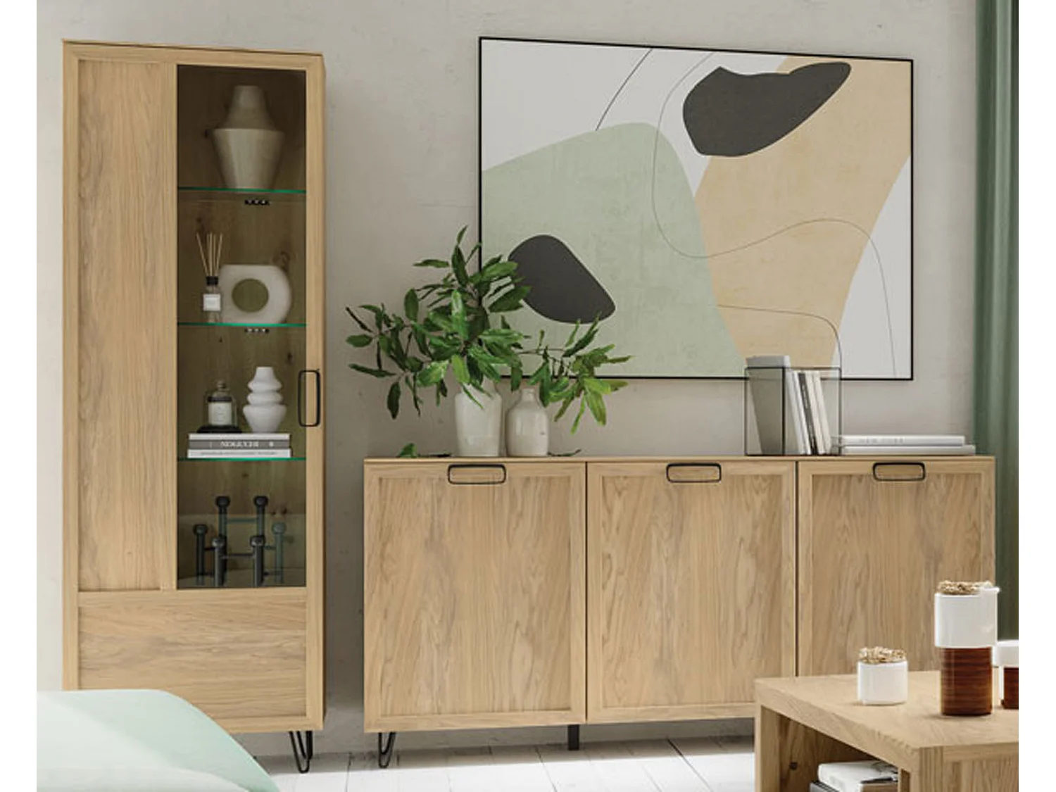 WOHNZIMMER-SET Limbo Eiche Artisan 2-teilig