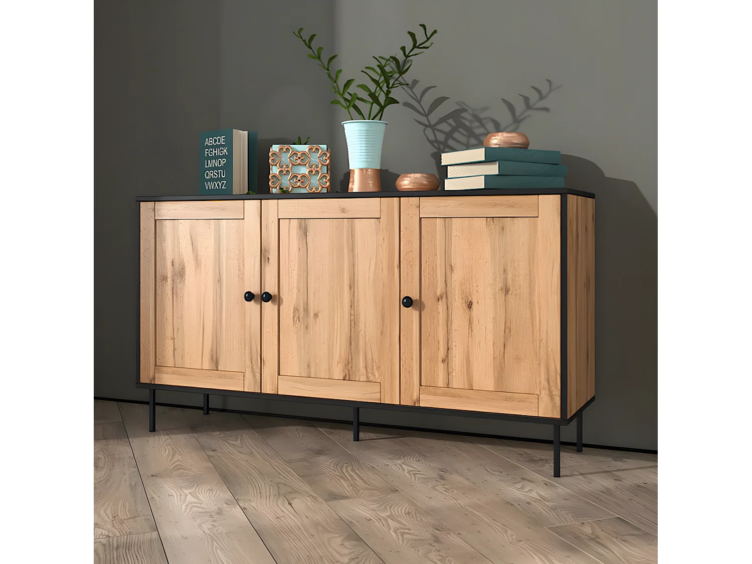 Kommode KENDO Wotan Eiche 144 / 40 / 79 cm