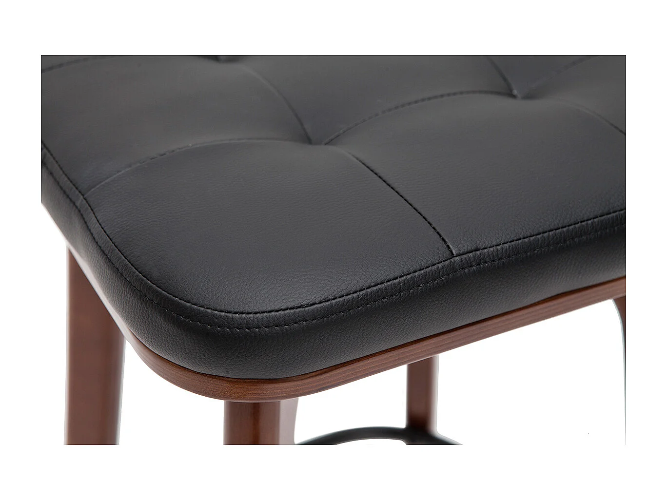 Tabourets de bar vintage noirs et bois foncé 65 cm (lot de 2) GRAMMA