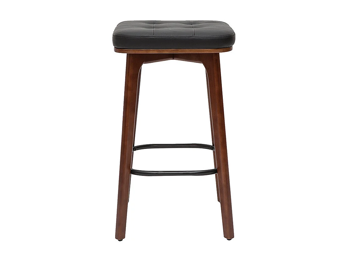 Vintage-Barhocker in Schwarz und dunkles Holz 65 cm (2er-Set) GRAMMA