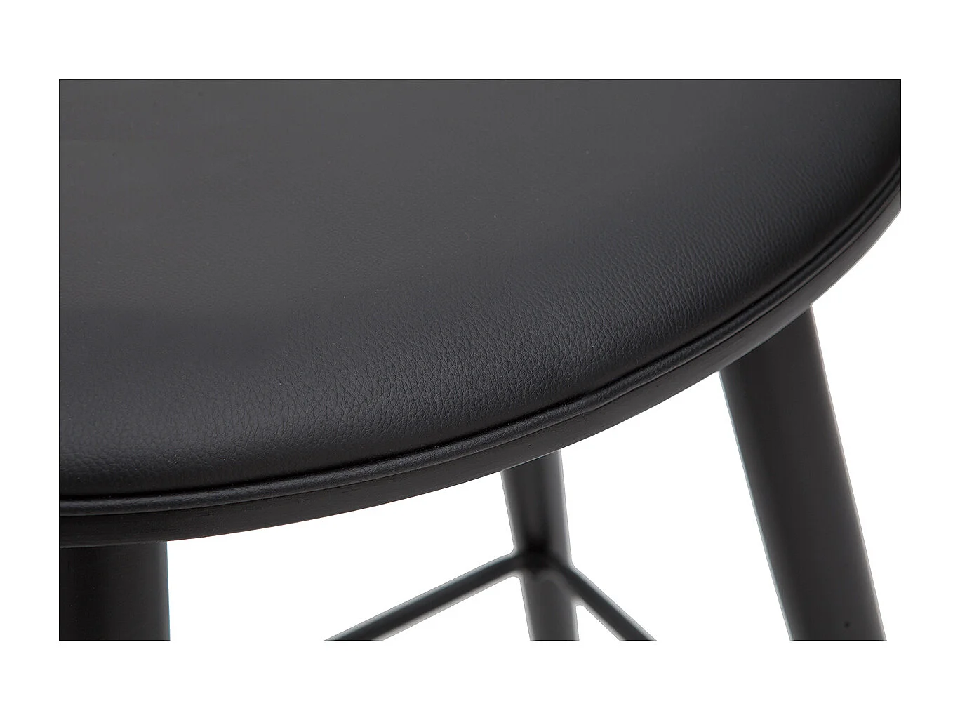 Tabourets de bar design noirs H65 cm (lot de 2) MEADOW