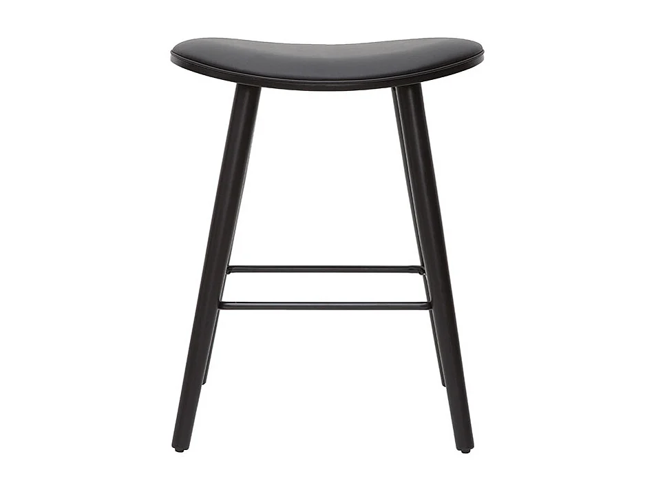 Set de 2 taburetes de cocina de diseño negro 65 cm MEADOW