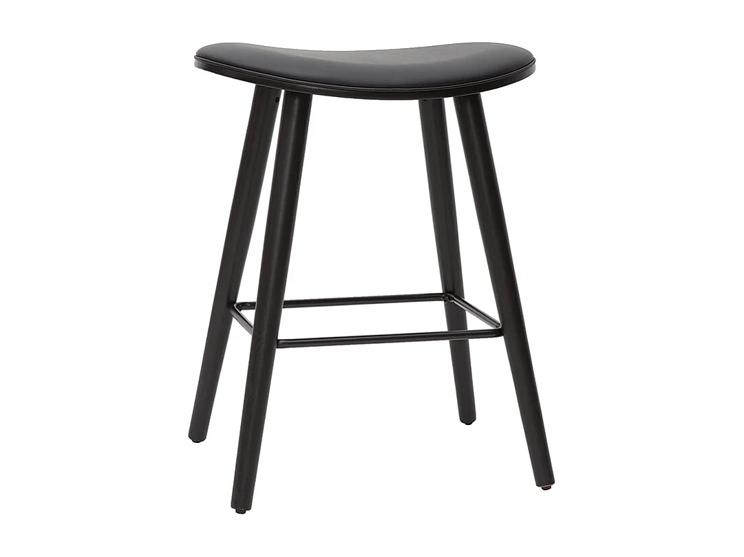 Set de 2 taburetes de cocina de diseño negro 65 cm MEADOW