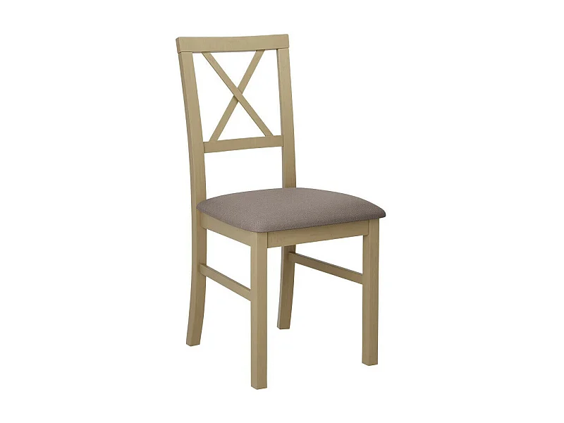 Chaise Victorville 156, Sonoma chêne|Gris, 93x43x52cm, Tapisserie, En bois, Bois