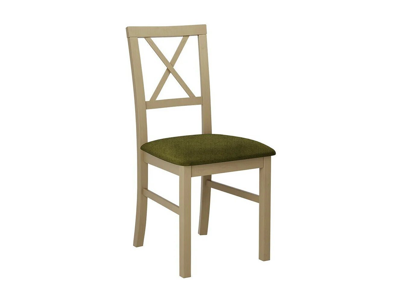 Silla Victorville 156, Roble Sonoma|Verde, 93x43x40cm, Tapiz, De madera, Madera