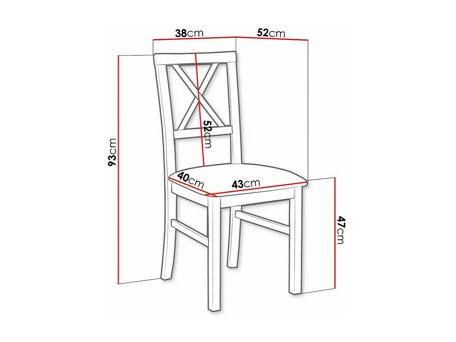 Silla Victorville 156, Roble Sonoma|Verde, 93x43x40cm, Tapiz, De madera, Madera