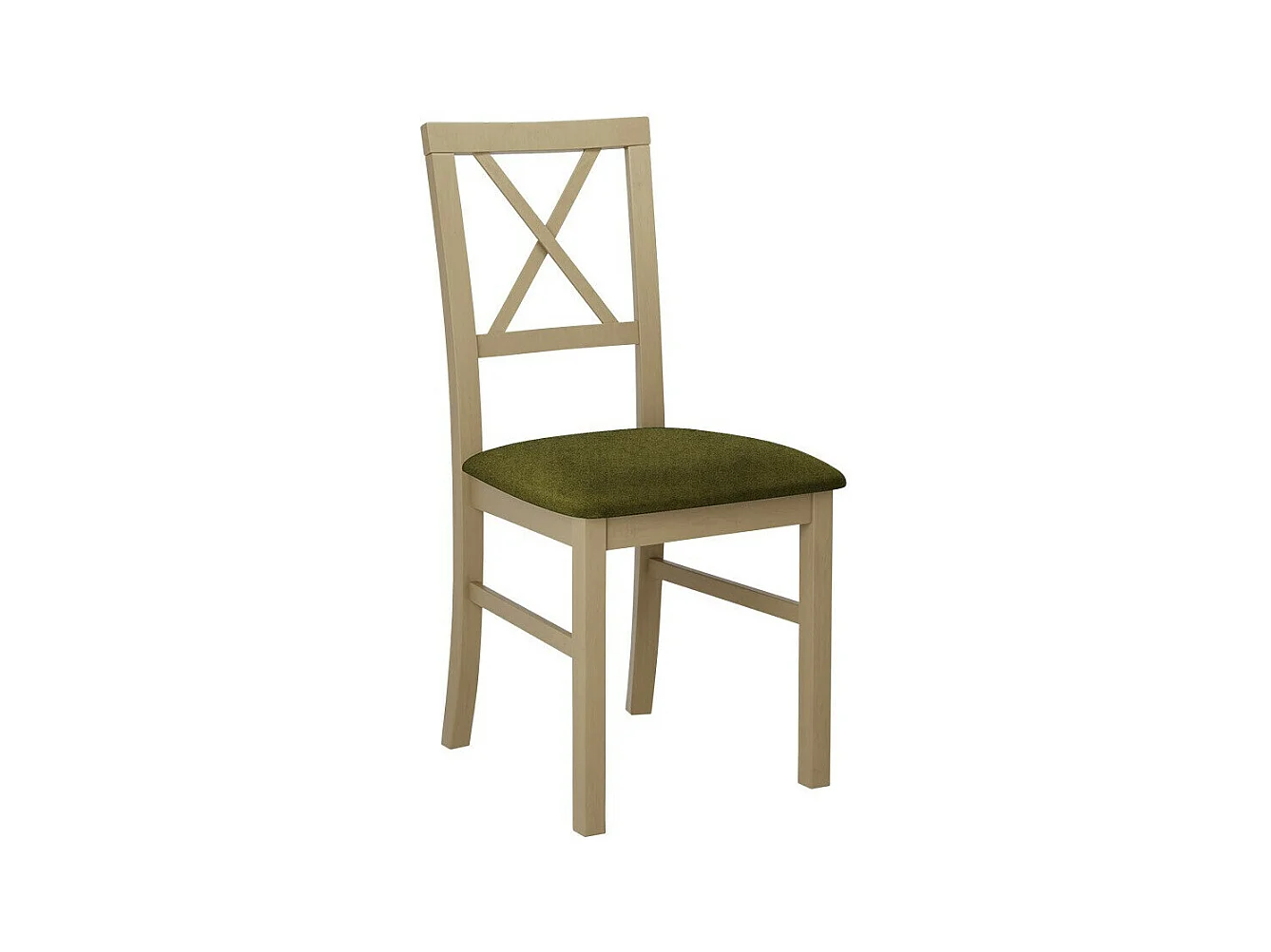 Chaise Victorville 156, Sonoma chêne|Vert, 93x43x52cm, Tapisserie, En bois, Bois