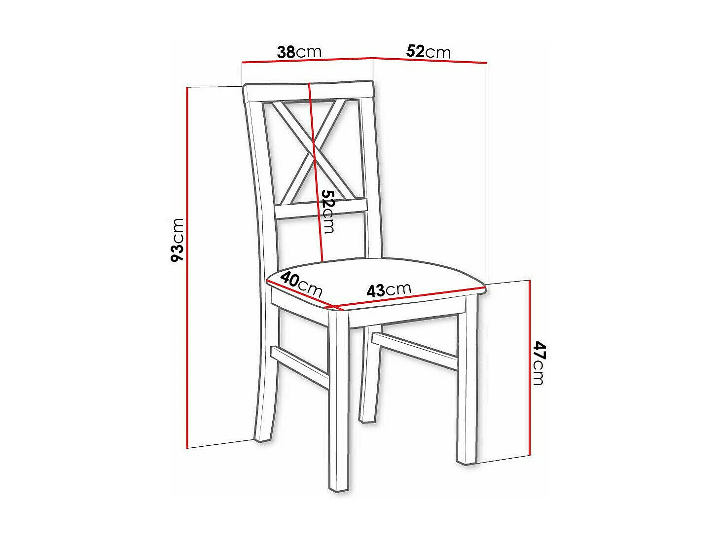Silla Victorville 156, Nogal|Verde, 93x43x40cm, Tapiz, De madera, Madera