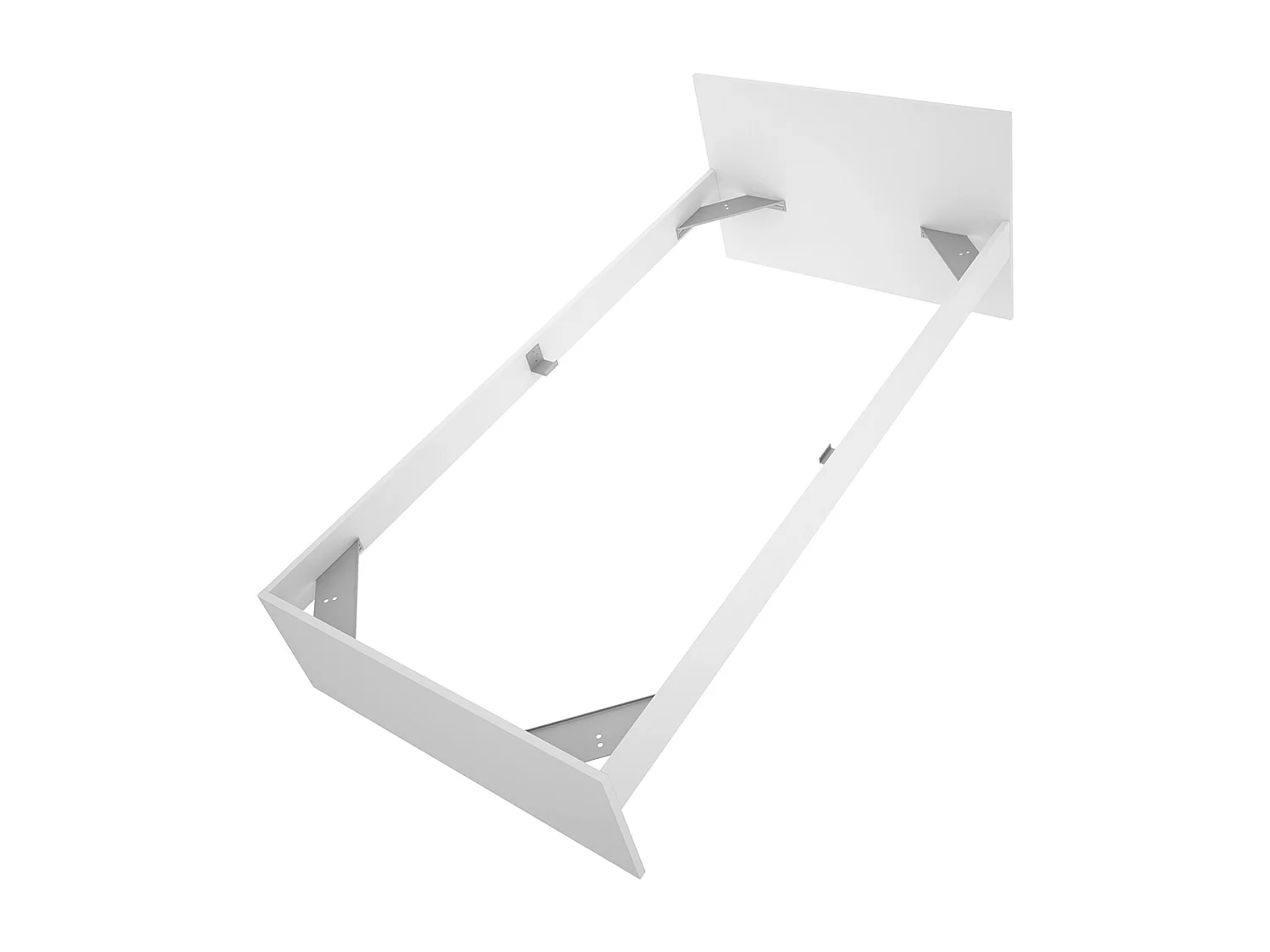 Lit pour enfant couchage 90X190 coloris blanc - Longueur 194 x Profondeur 95 x Hauteur 67 cm