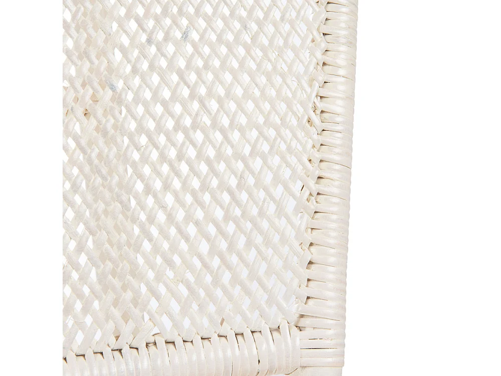 Chaise de bistrot blanche en rotin