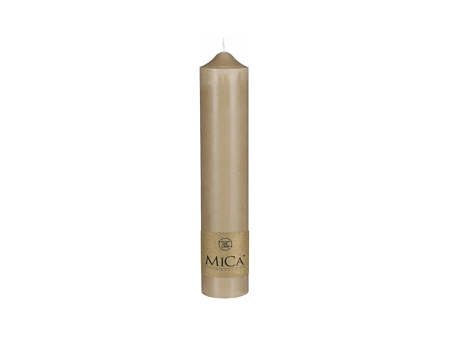 Bougies piliers en stéarine - Ø7 x 35 - Beige -