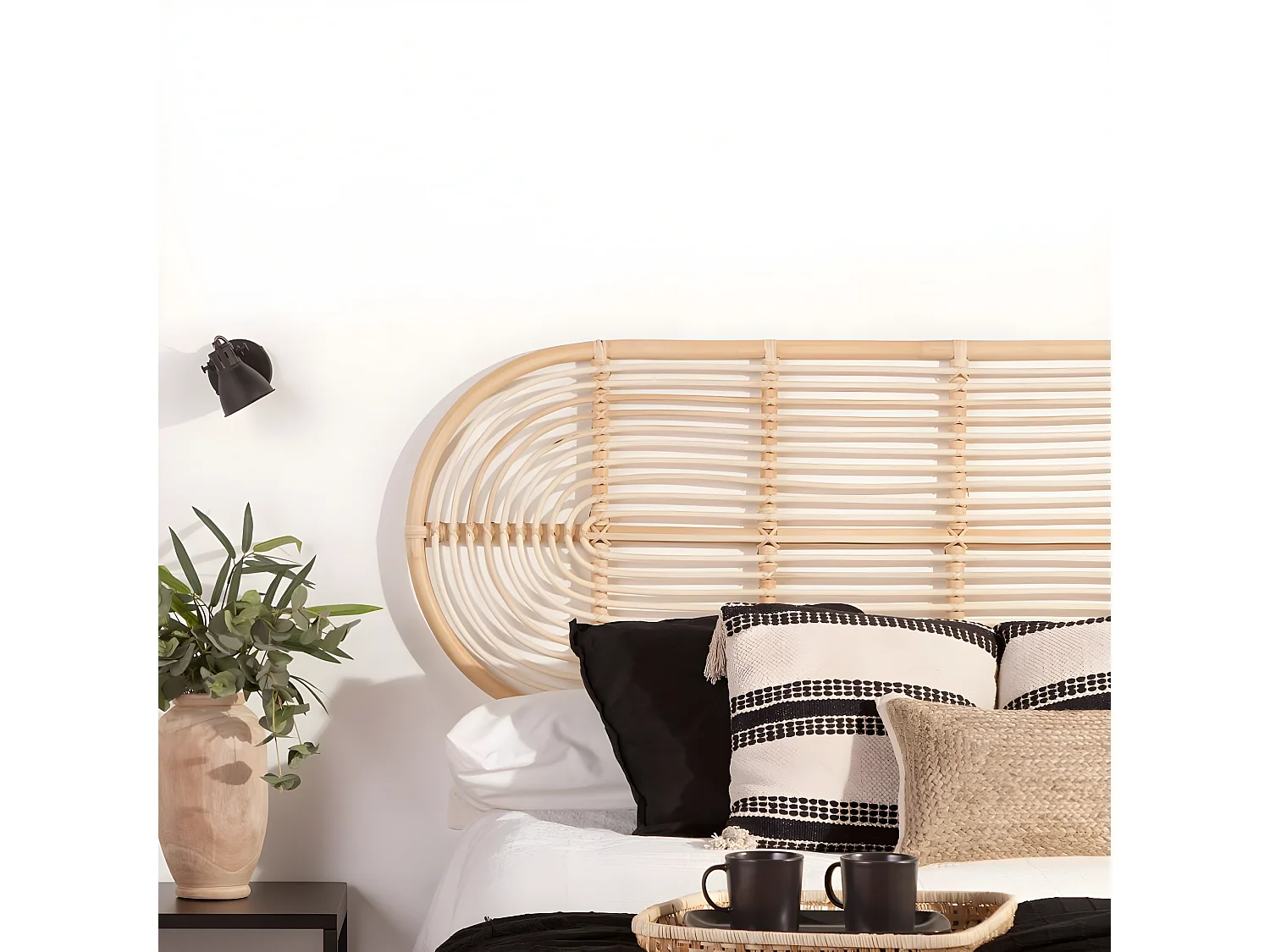 Cabecero doble de Fibra natural Natural 60 x 170- Neru