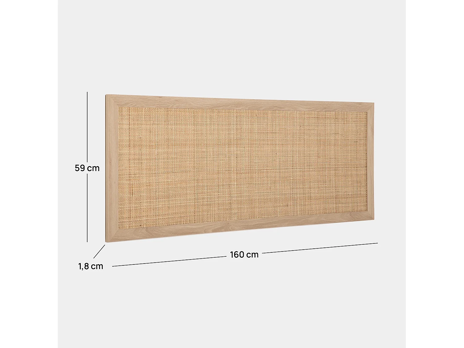 Tête de lit double en rotin naturel 160x59 cm-Tahiti
