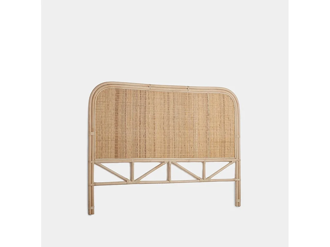 Tête de lit double en rotin naturel 160x125 cm-Tesa