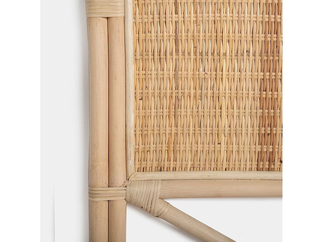 Tête de lit double en rotin naturel 160x125 cm-Tesa
