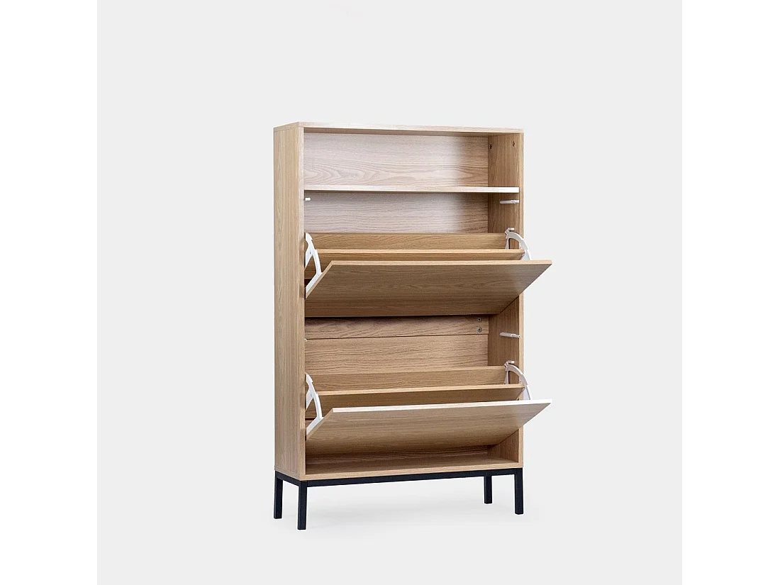 Zapatero estrecho de Madera Natural 115 x 70- Remi