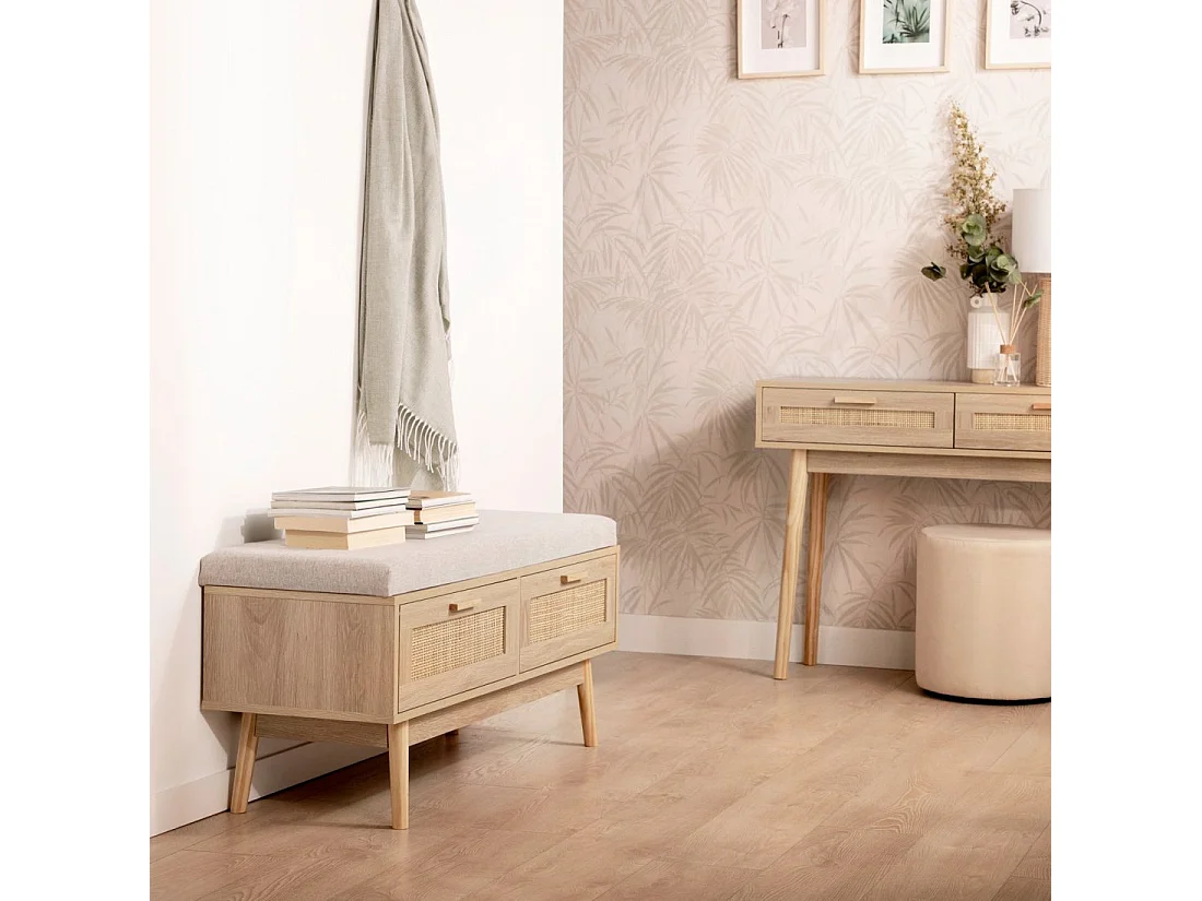 Banco de Fibra natural Natural 50 x 100- Tahiti