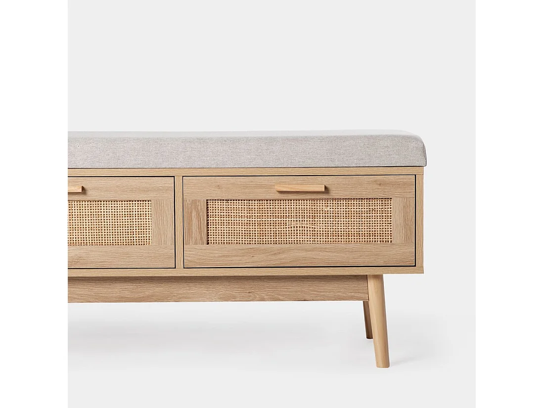 Banco de Fibra natural Natural 50 x 100- Tahiti