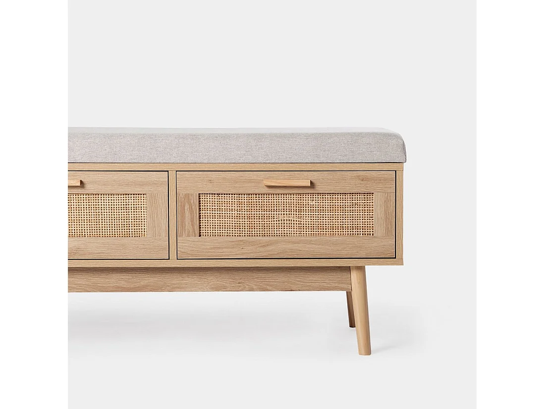 Pie de cama con almacenaje de Fibra natural Natural 50 x 100- Tahiti