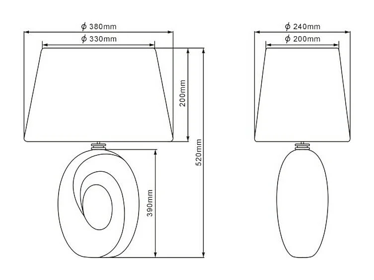 Lampe de table Led  culot E27 - Trio - Taba