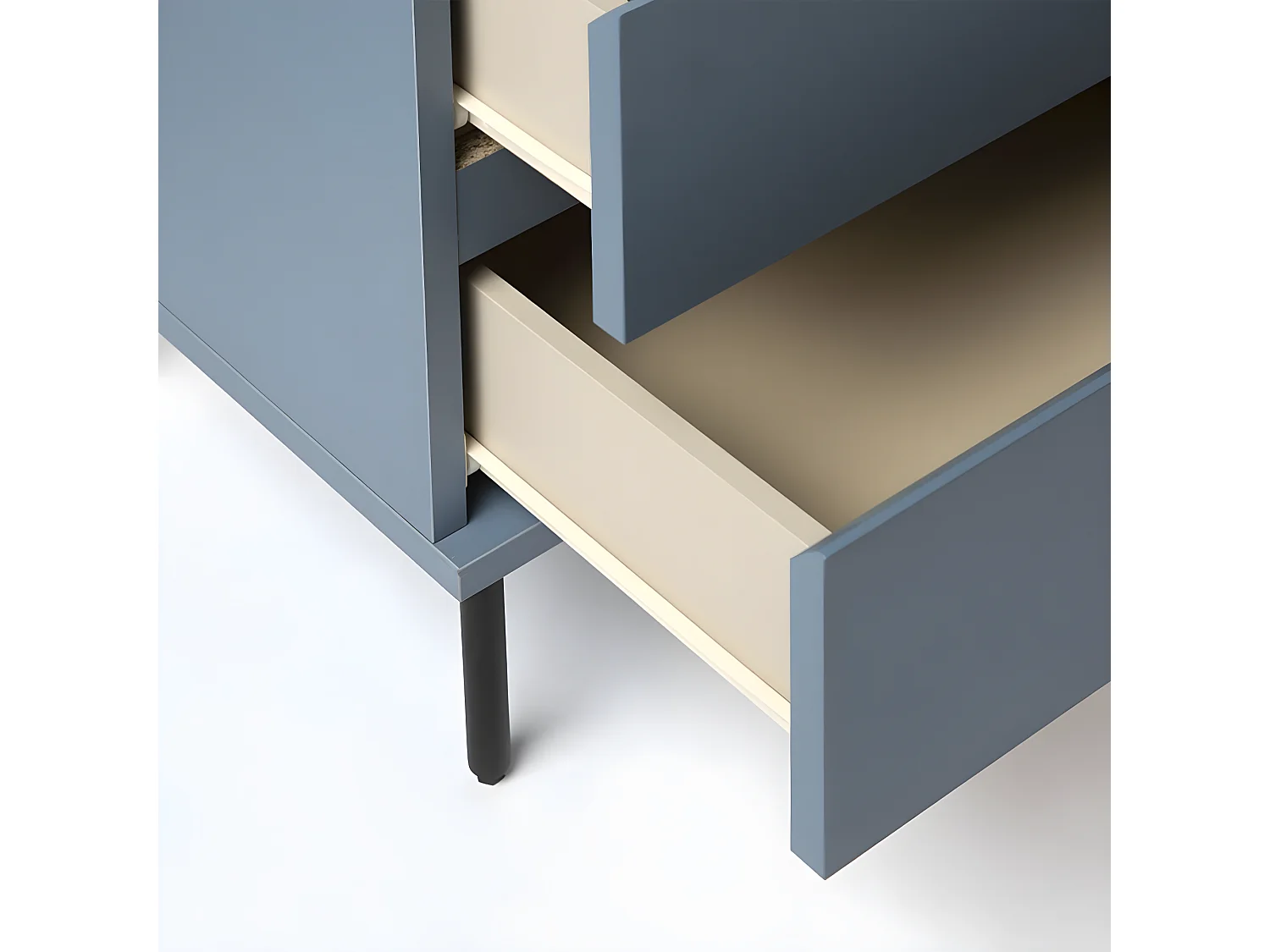 Mesita de noche 2 cajones de Lacado Azul 55 x 50- Esben