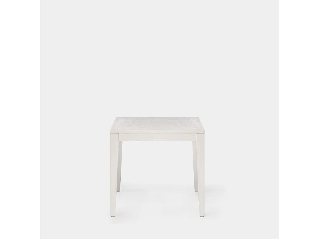 Table basse fixe en laqué blanc 100x45 cm-Mara