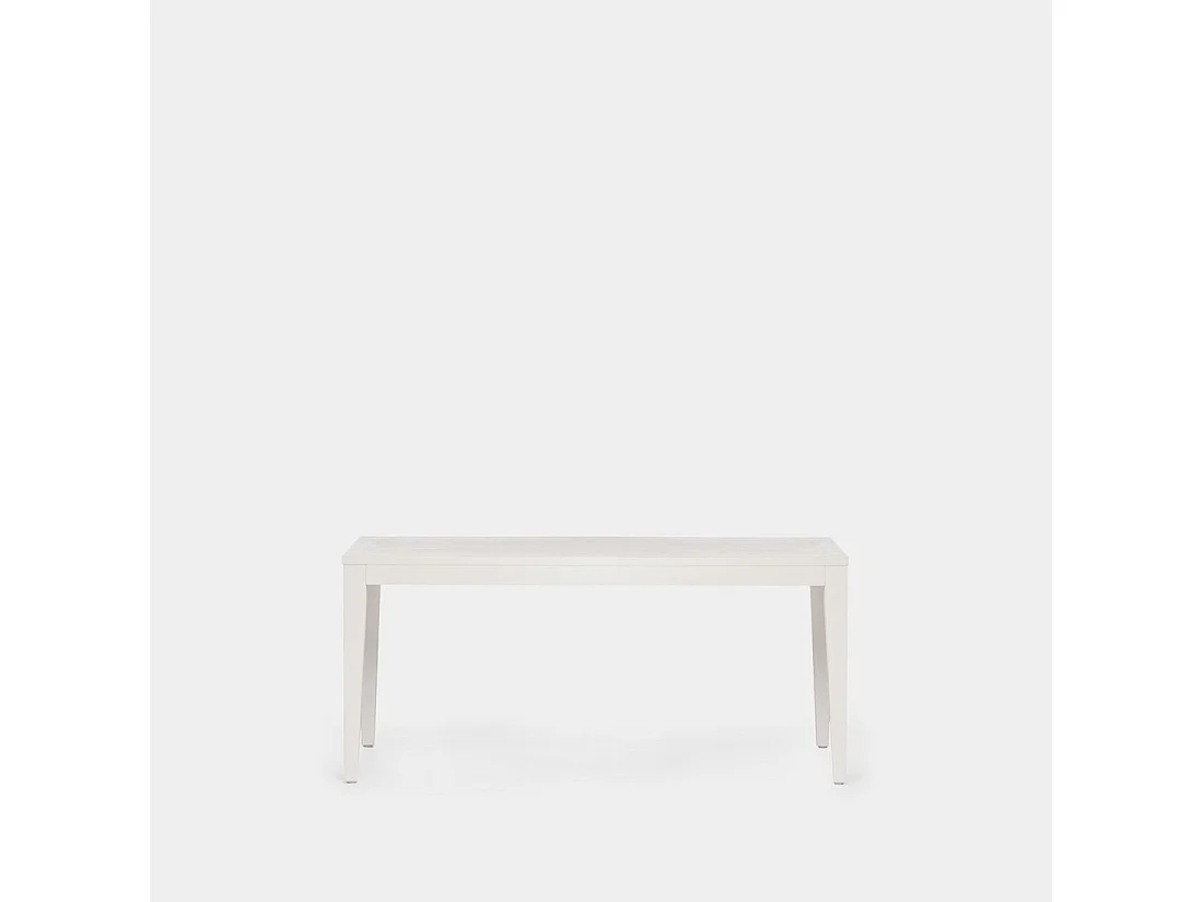 Mesa de centro fija de Lacado Blanco 45 x 100- Mara