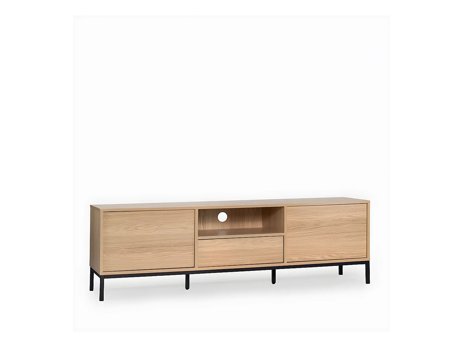 Meuble TV 160 en bois naturel 160x50 cm-Remi
