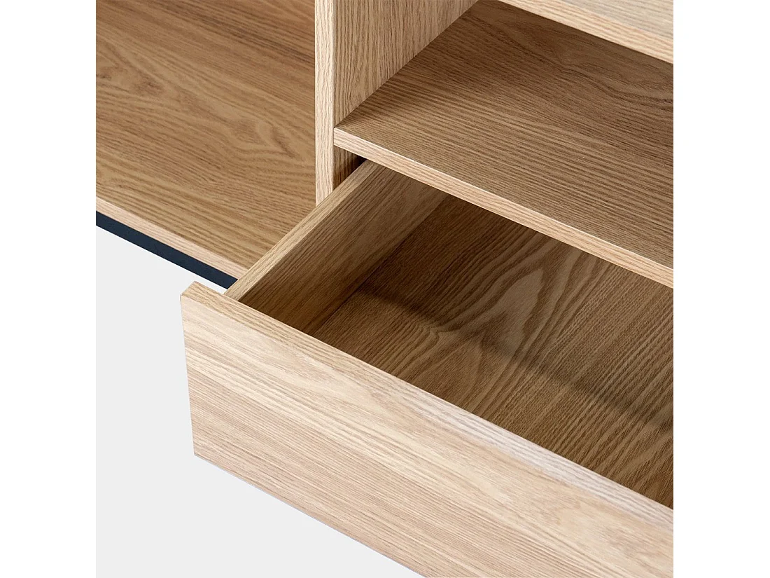 Meuble TV 160 en bois naturel 160x50 cm-Remi