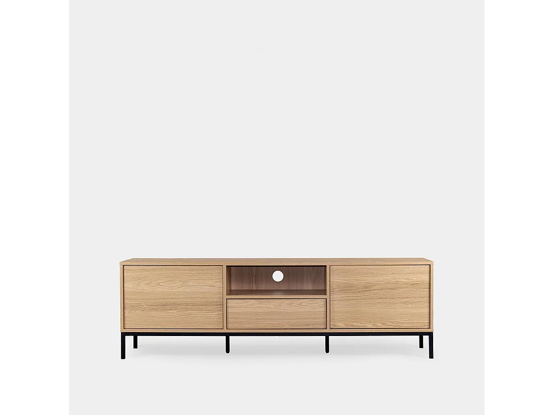 Meuble TV 160 en bois naturel 160x50 cm-Remi