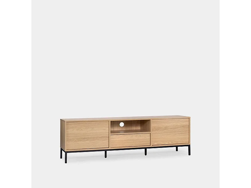 Meuble TV 160 en bois naturel 160x50 cm-Remi