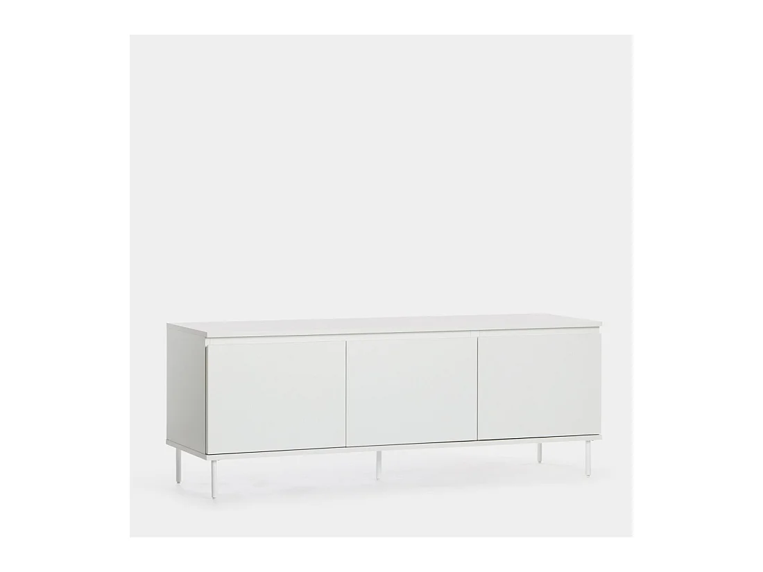 Meuble TV 160 en laqué blanc 160x59 cm-Esben