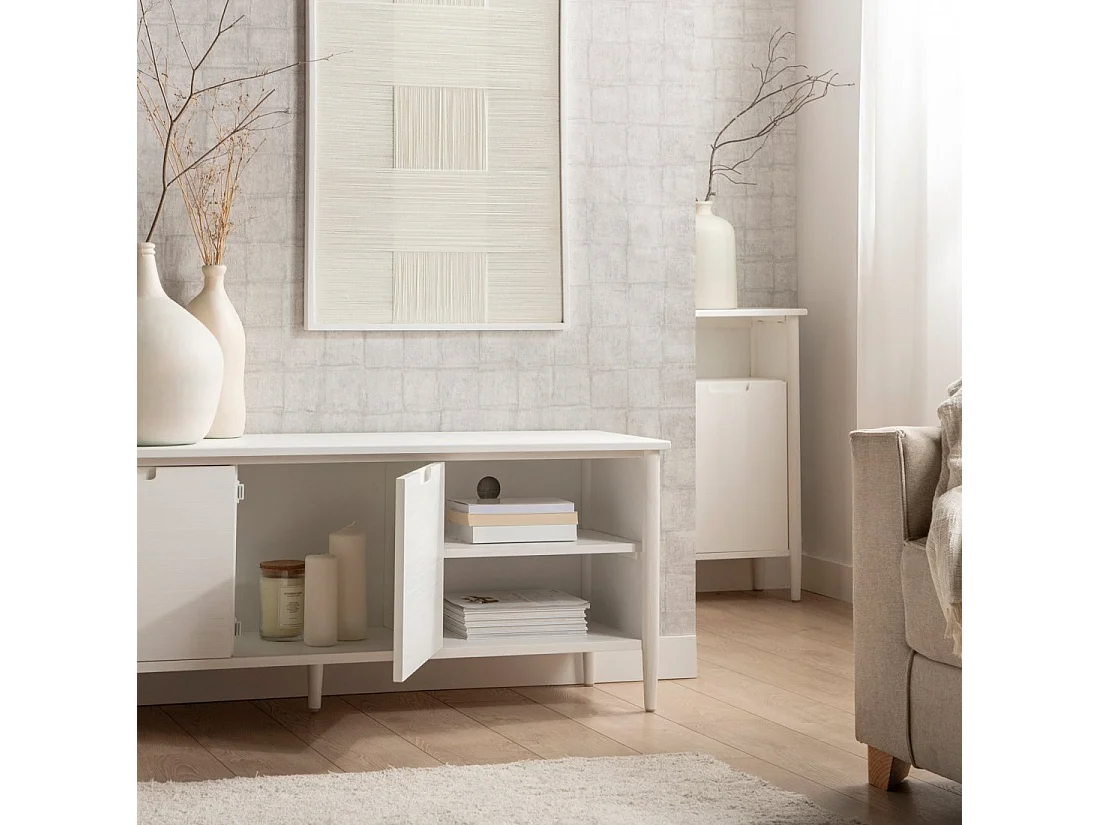 Mueble Tv de Lacado Blanco 55 x 140- Kenan