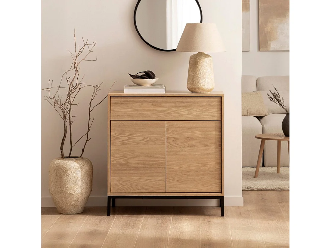 Mueble recibidor de Madera Natural 85 x 80- Remi