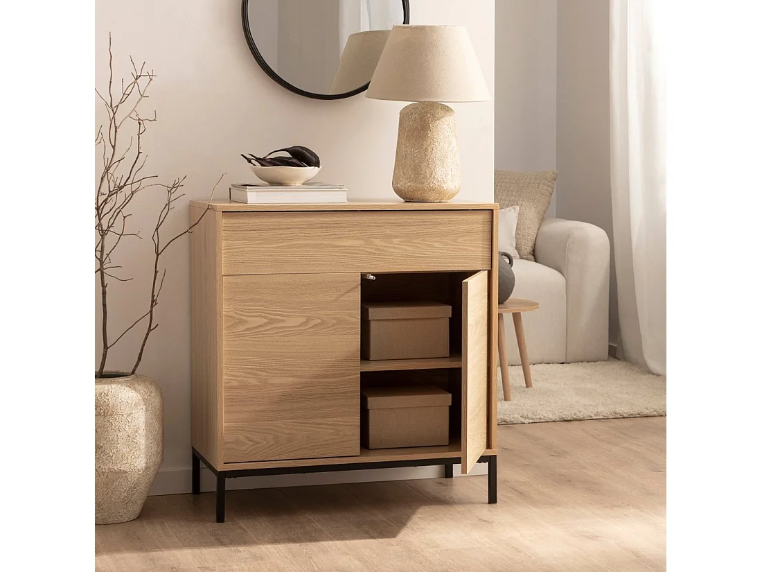 Mueble recibidor de Madera Natural 85 x 80- Remi