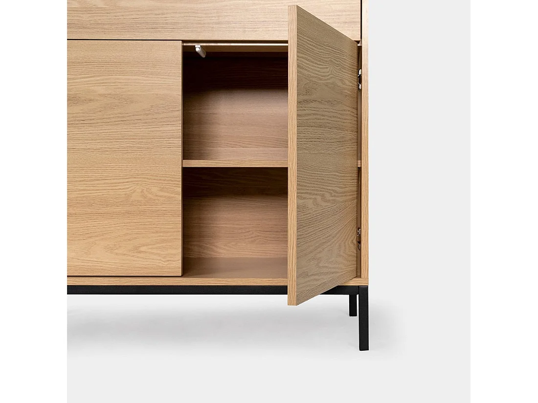 Meuble d'entrée en bois naturel 80x85 cm-Remi