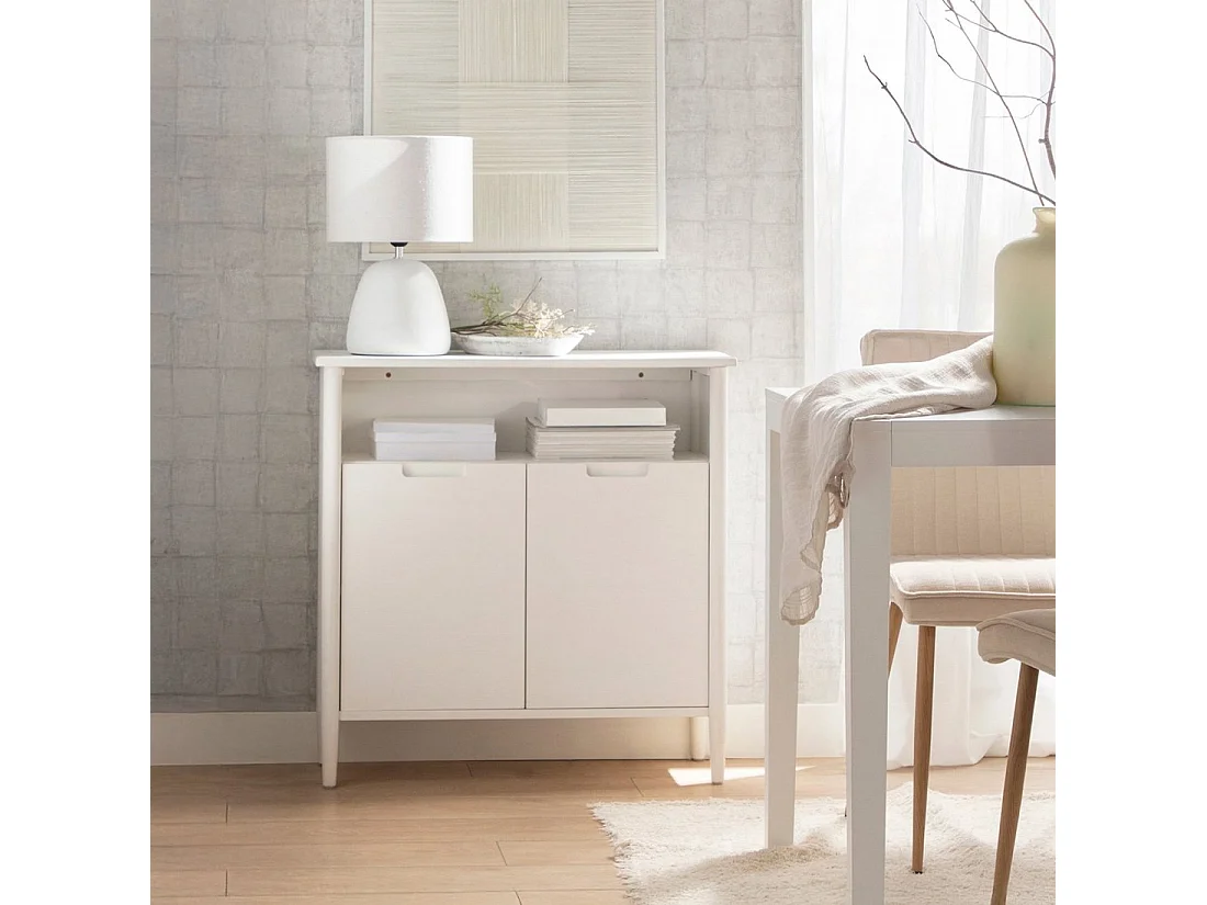 Mueble recibidor de Lacado Blanco 80 x 80- Kenan