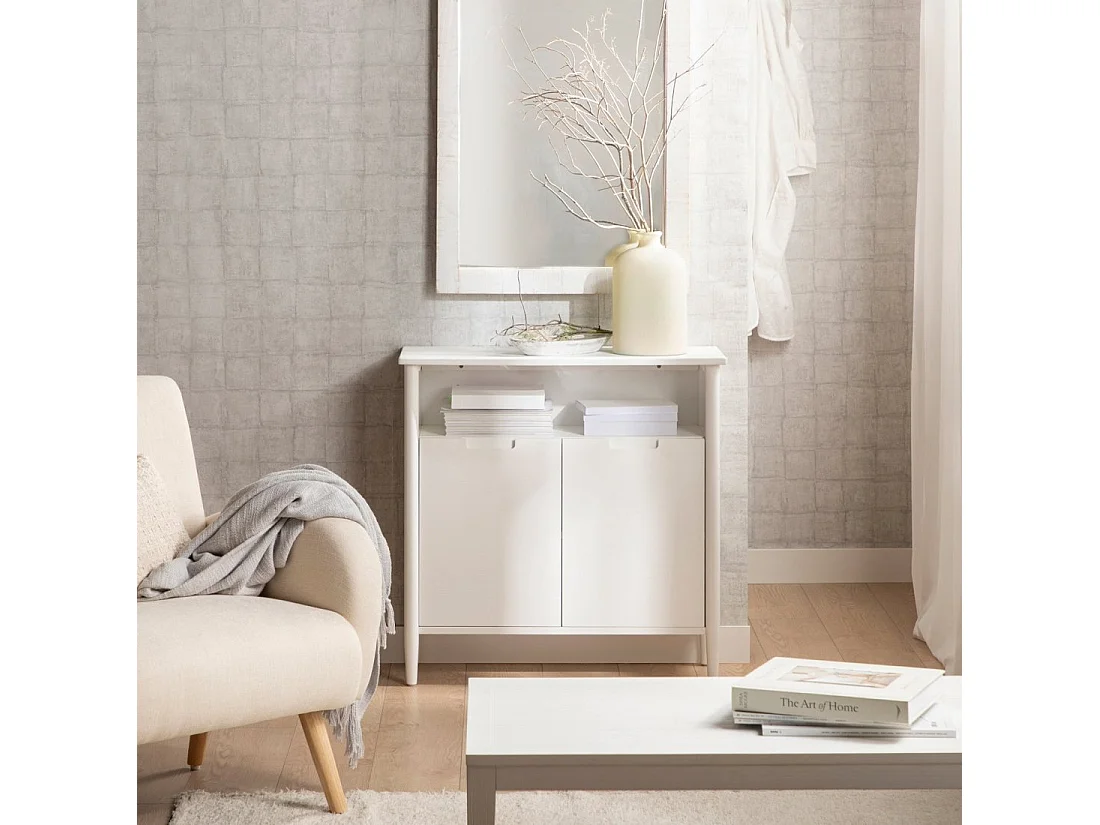 Mueble recibidor de Lacado Blanco 80 x 80- Kenan