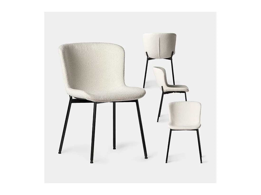 Packs 4 sillas Beige 50 x 80 cm