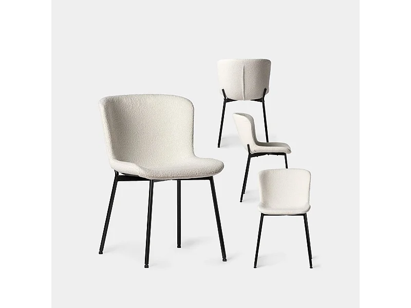 Packs 4 sillas Beige 50 x 80 cm