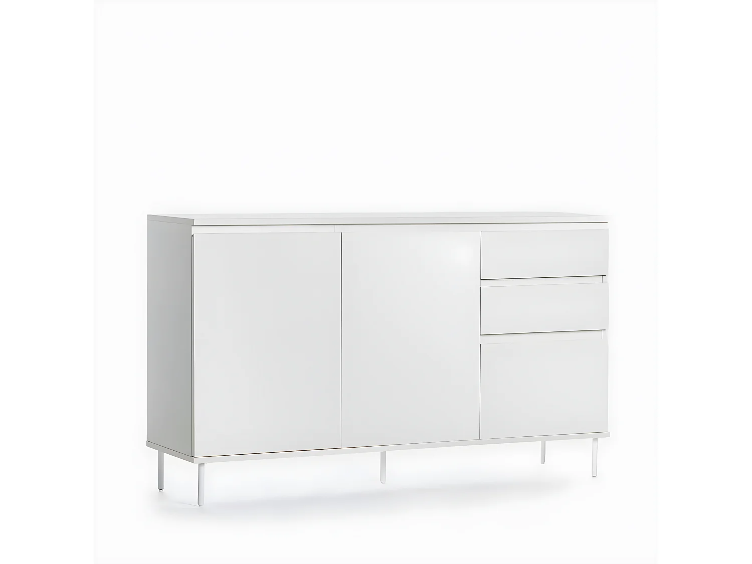 Buffet en laqué blanc 150x89 cm-Esben