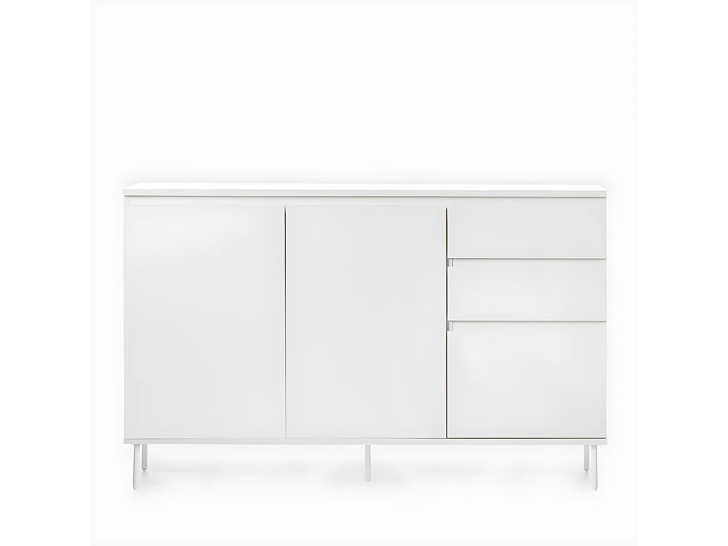 Buffet en laqué blanc 150x89 cm-Esben