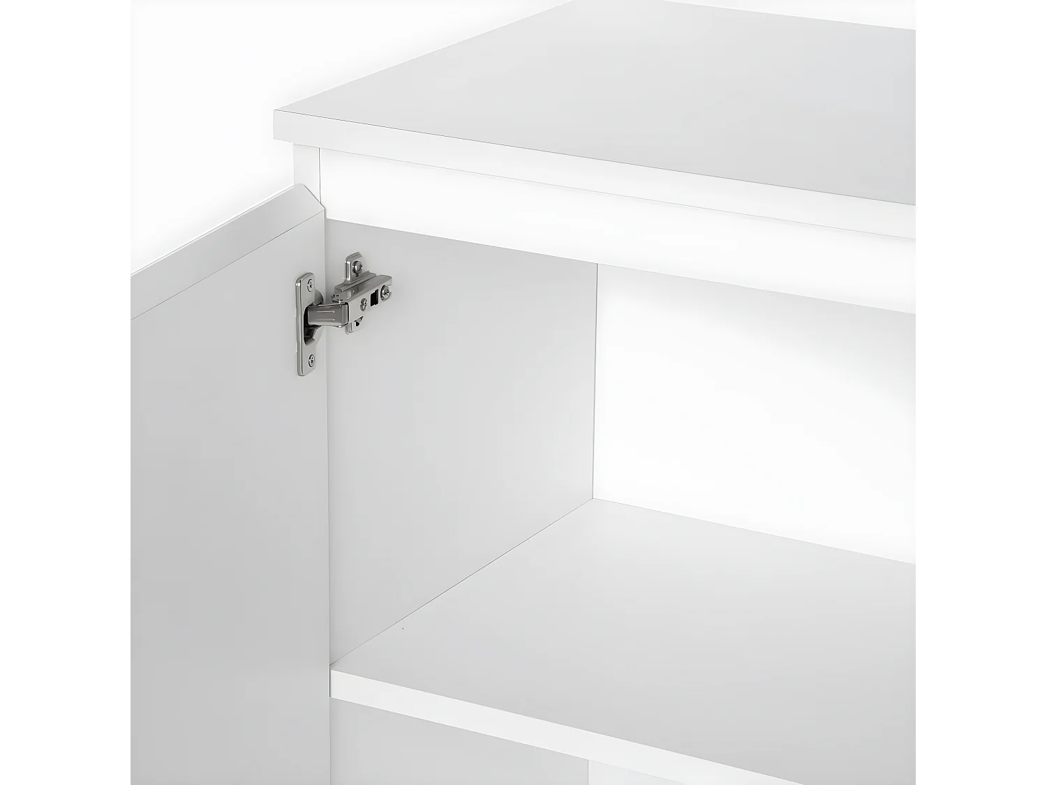 Buffet en laqué blanc 150x89 cm-Esben