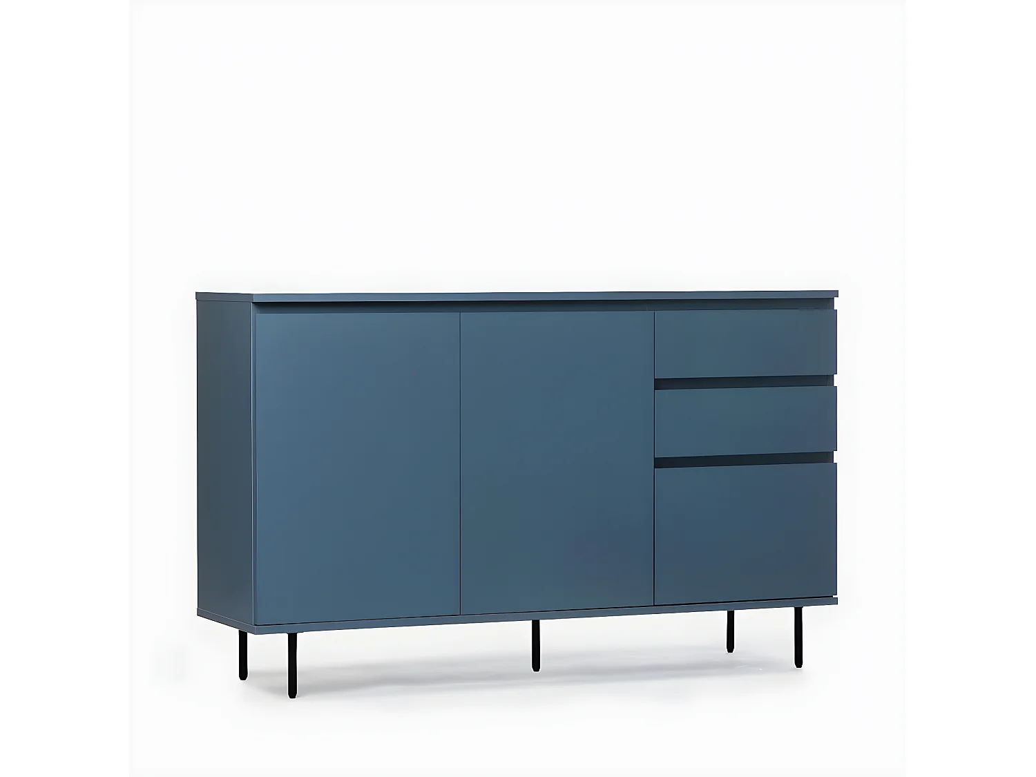 Buffet en laqué bleu 150x89 cm-Esben