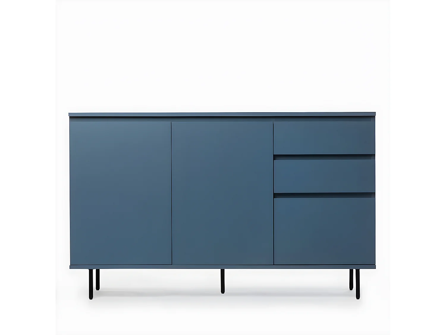 Buffet en laqué bleu 150x89 cm-Esben
