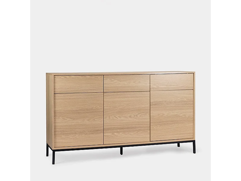 Buffet en bois naturel 148x85 cm-Remi