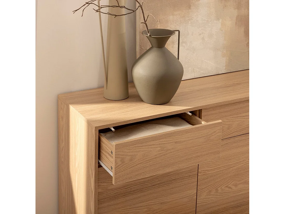 Buffet en bois naturel 148x85 cm-Remi