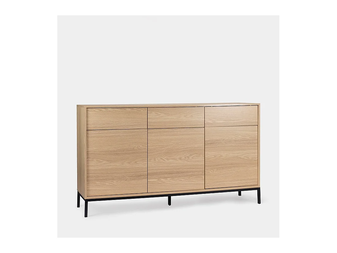 Buffet en bois naturel 148x85 cm-Remi